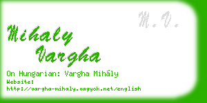 mihaly vargha business card